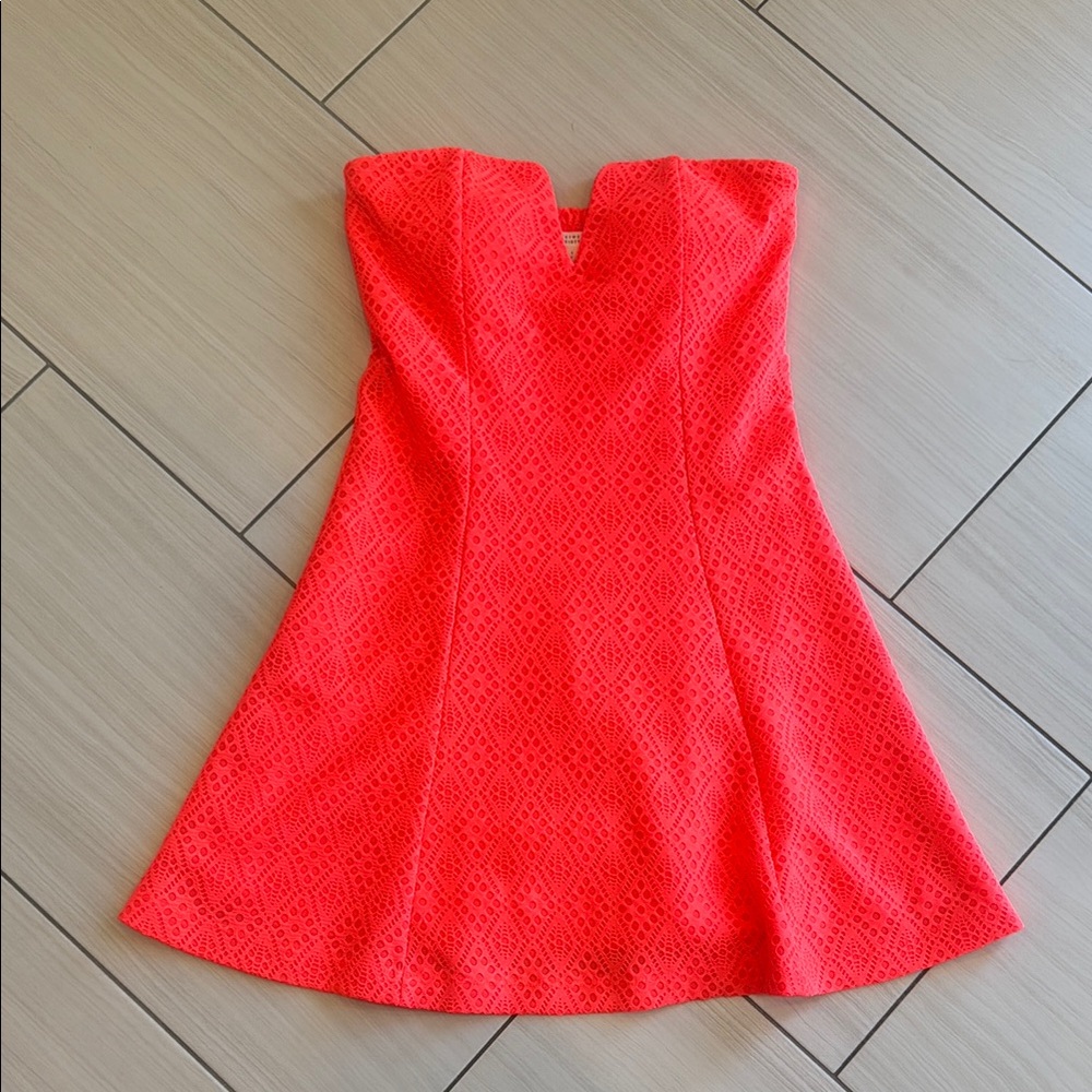 Streetwear Society Vibrant Coral Mini Dress